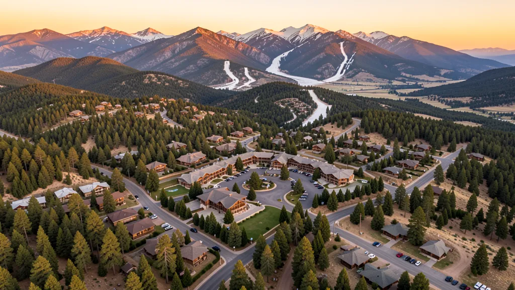 Aerial view of Ruidoso, NM showing the local landscape and terrain relevant to aerial imaging operations