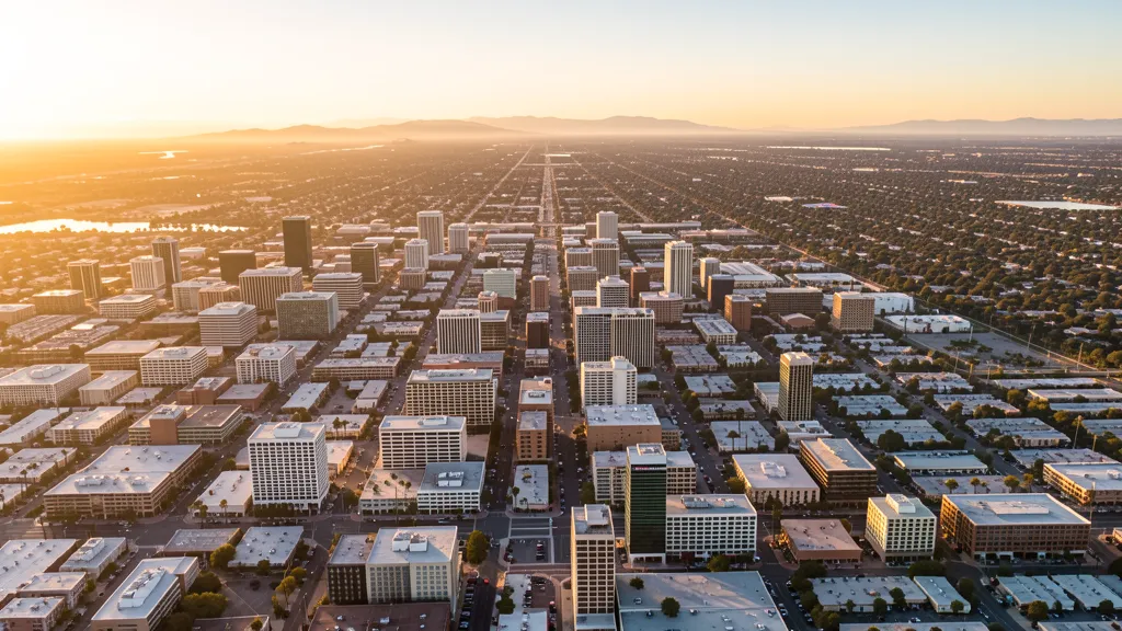 Aerial view of Santa Ana, CA showing the local landscape and terrain relevant to aerial imaging operations
