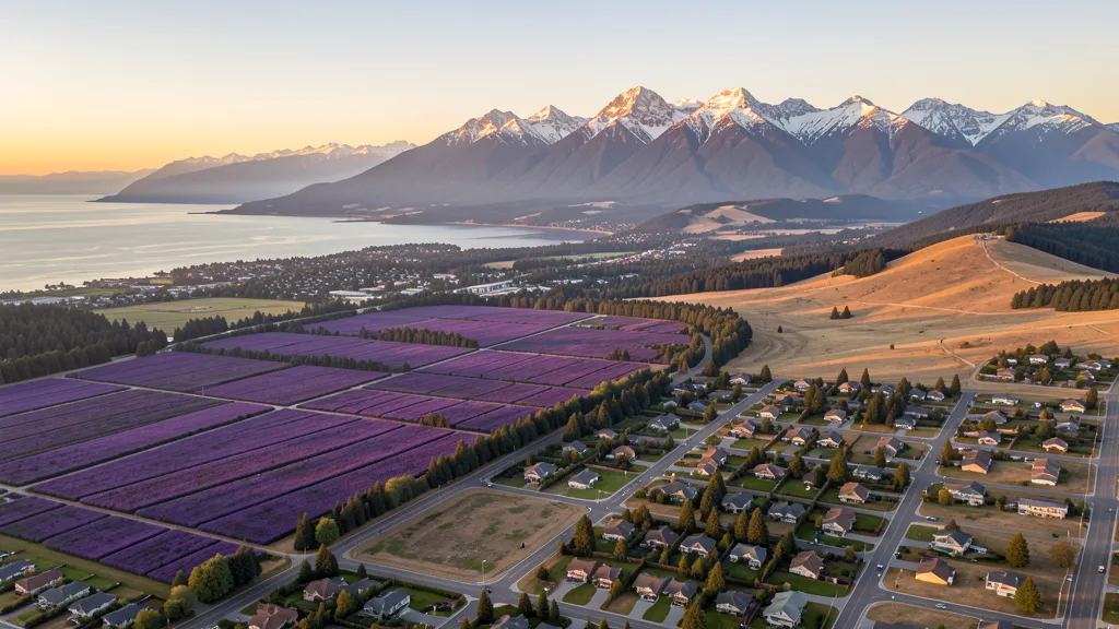 Aerial view of Sequim, WA showing the local landscape and terrain relevant to aerial imaging operations