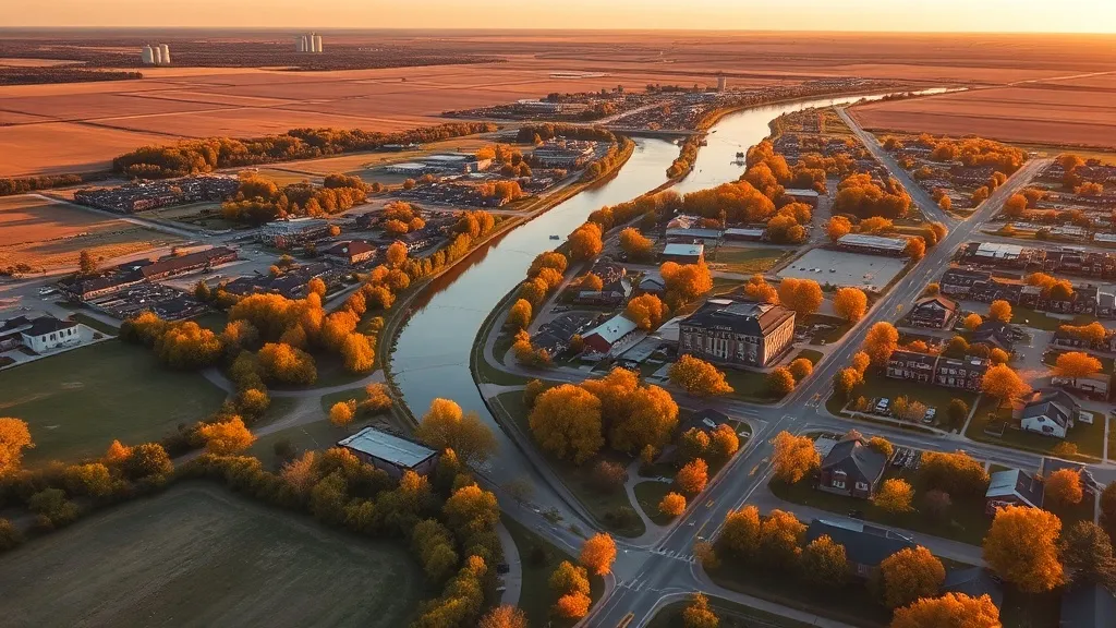 Aerial view of Seward, NE showing the local landscape and terrain relevant to aerial imaging operations