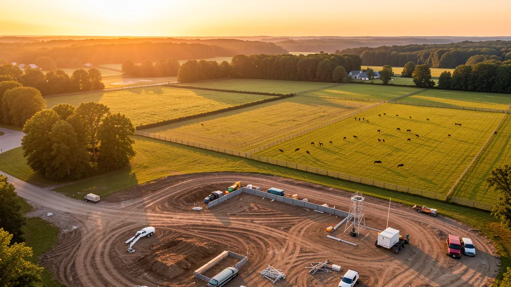 Aerial view of Shelbyville, TN showing the local landscape and terrain relevant to aerial imaging operations