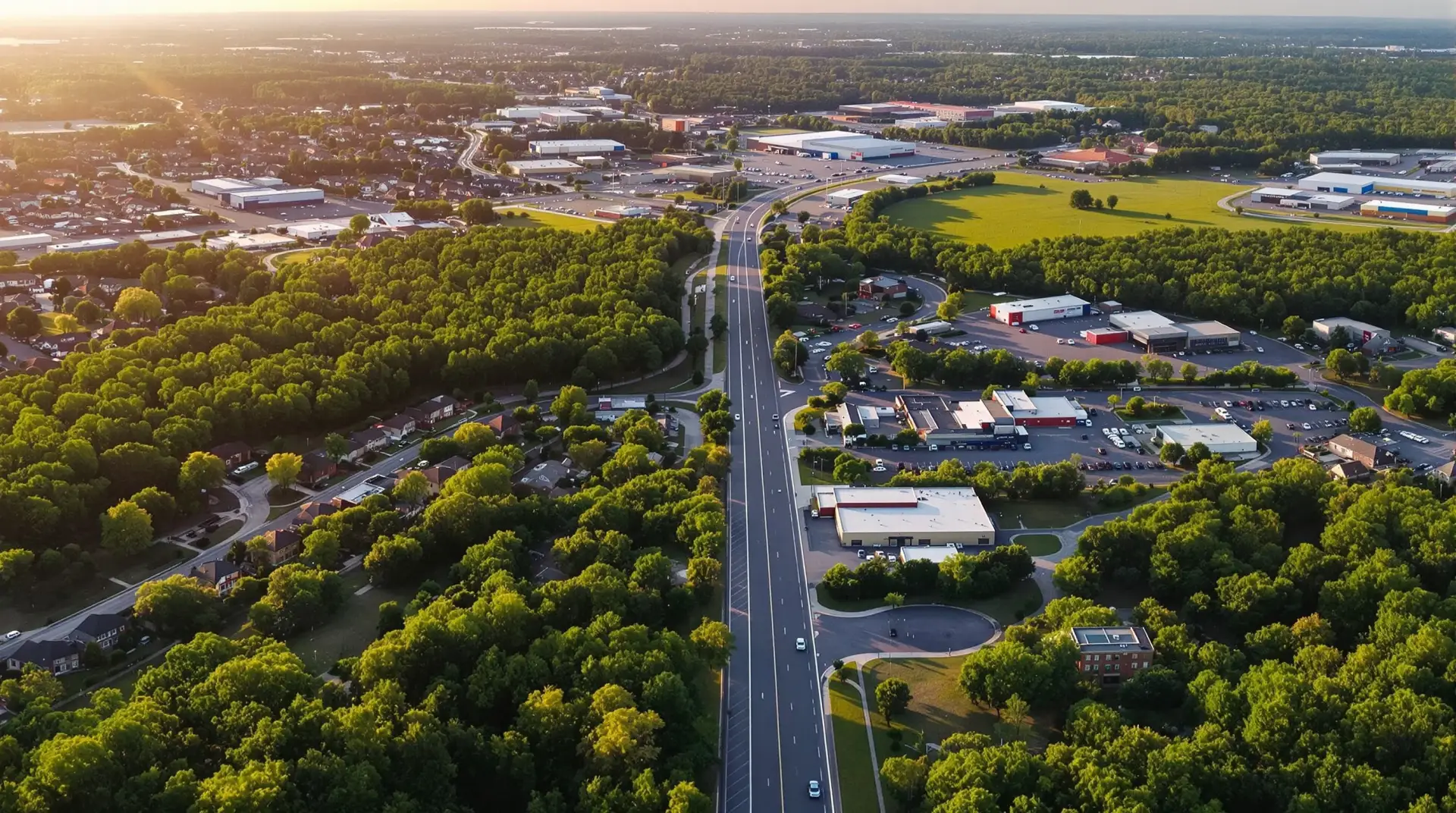 Aerial view of Southaven, MS showing the local landscape and terrain relevant to aerial imaging operations