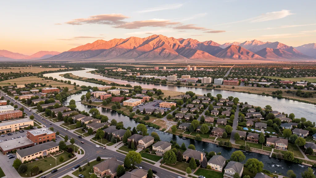 Aerial view of Spanish Fork, UT showing the local landscape and terrain relevant to aerial imaging operations