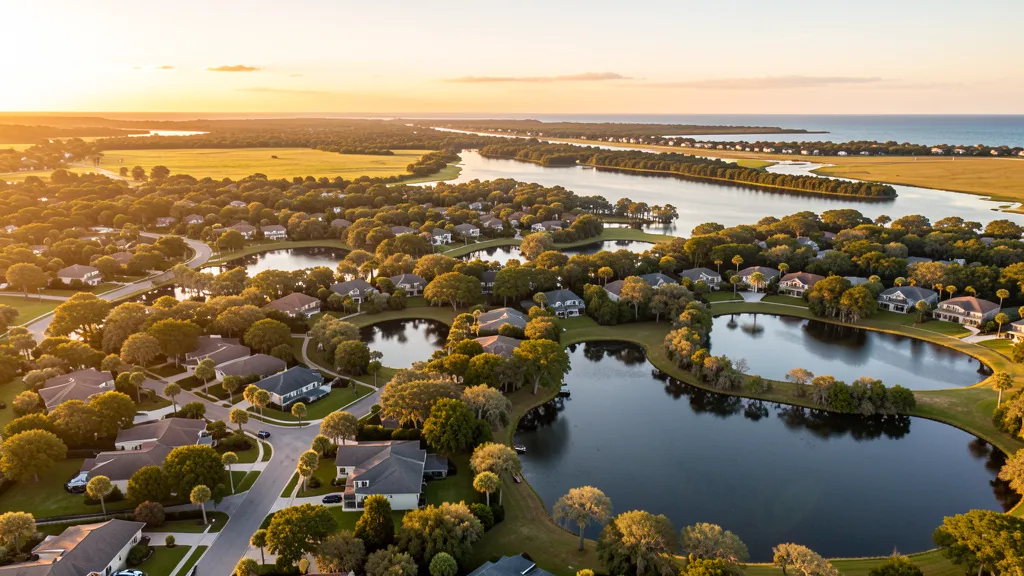 Aerial view of Spring Hill, FL showing the local landscape and terrain relevant to aerial imaging operations