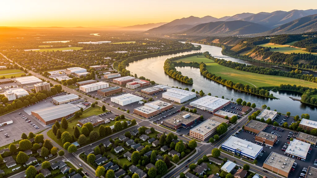 Aerial view of Springfield, OR showing the local landscape and terrain relevant to aerial imaging operations