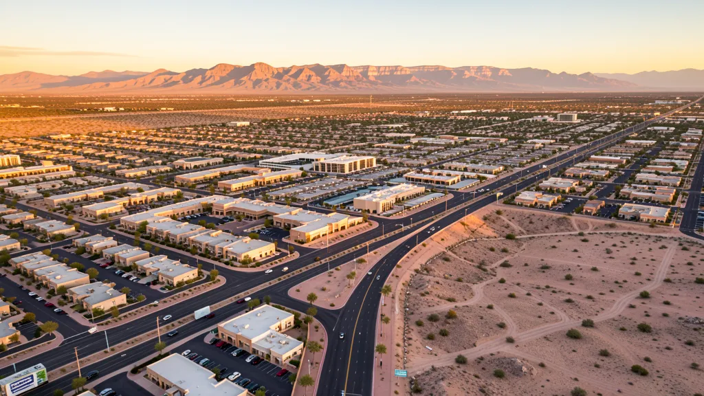 Aerial view of Surprise, AZ showing the local landscape and terrain relevant to aerial imaging operations
