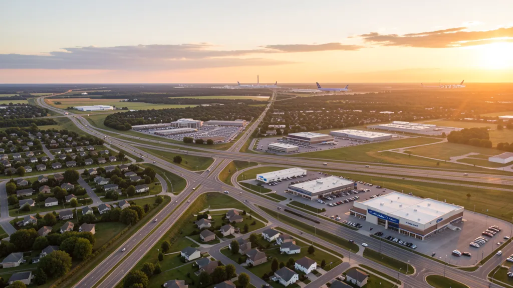 Aerial view of Taylor, MI showing the local landscape and terrain relevant to aerial imaging operations