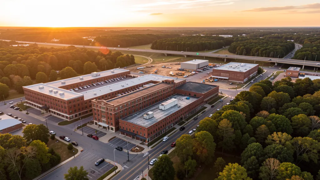 Aerial view of Thomasville, NC showing the local landscape and terrain relevant to aerial imaging operations