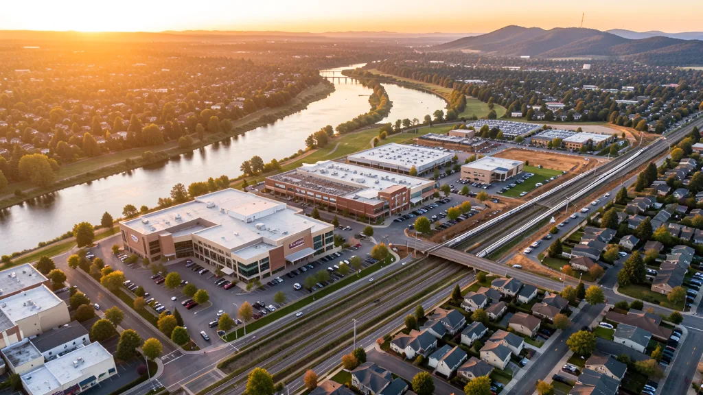 Aerial view of Tigard, OR showing the local landscape and terrain relevant to aerial imaging operations