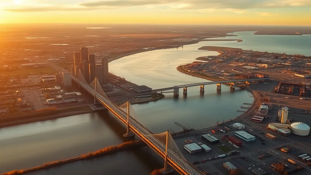 Aerial view of Toledo, OH showing the local landscape and terrain relevant to aerial imaging operations