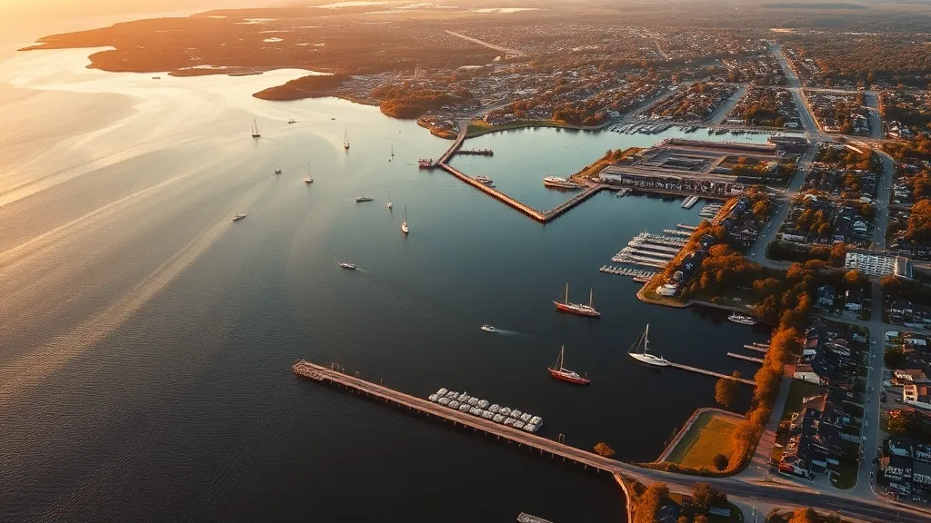 Aerial view of Toms River, NJ showing the local landscape and terrain relevant to aerial imaging operations