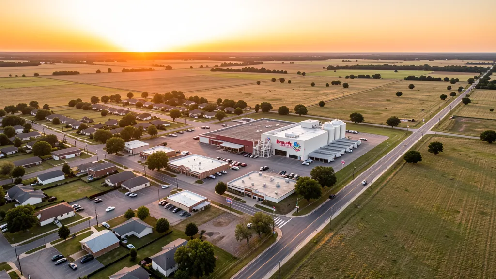 Aerial view of Tuttle, OK showing the local landscape and terrain relevant to aerial imaging operations