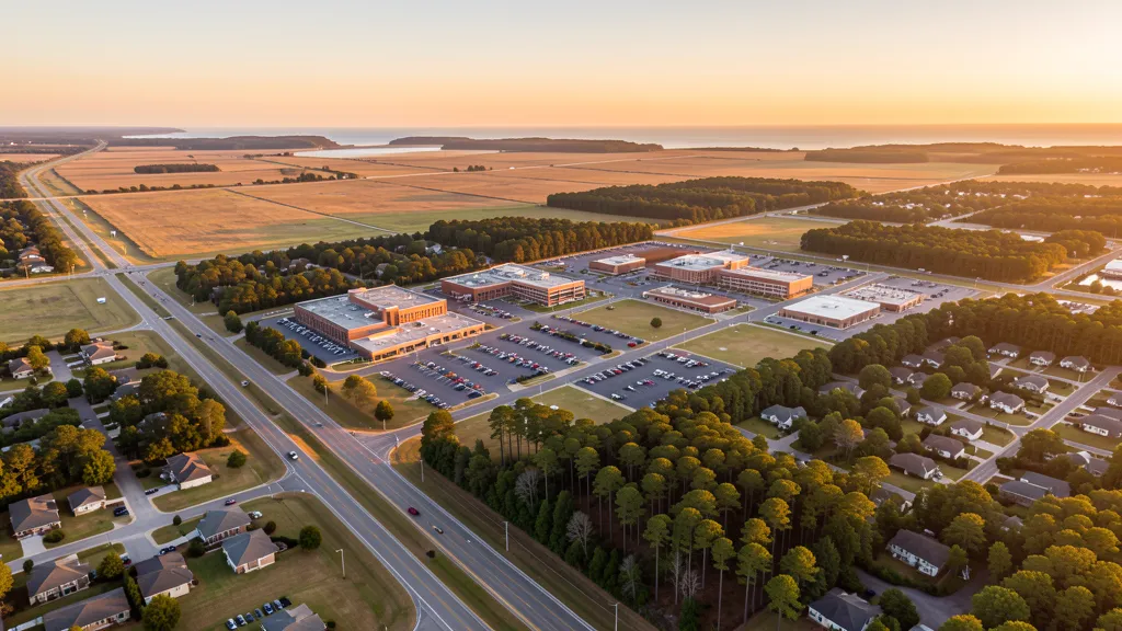 Aerial view of Valdosta, GA showing the local landscape and terrain relevant to aerial imaging operations