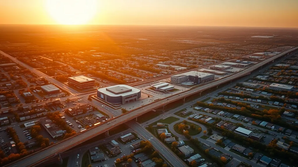 Aerial view of Warren, MI showing the local landscape and terrain relevant to aerial imaging operations