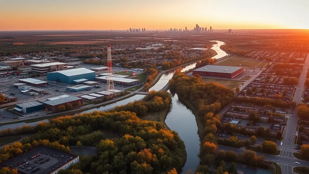 Aerial view of West Allis, WI showing the local landscape and terrain relevant to aerial imaging operations