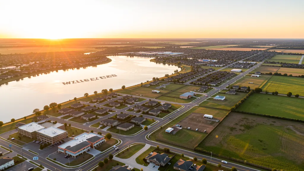 Aerial view of Wylie, TX showing the local landscape and terrain relevant to aerial imaging operations