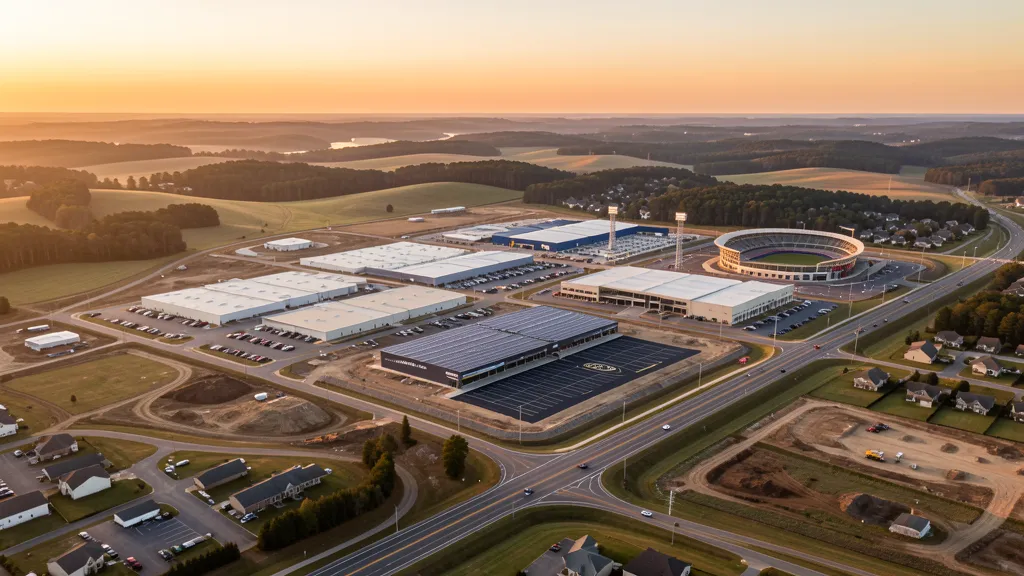 Aerial view of Zebulon, NC showing the local landscape and terrain relevant to aerial imaging operations