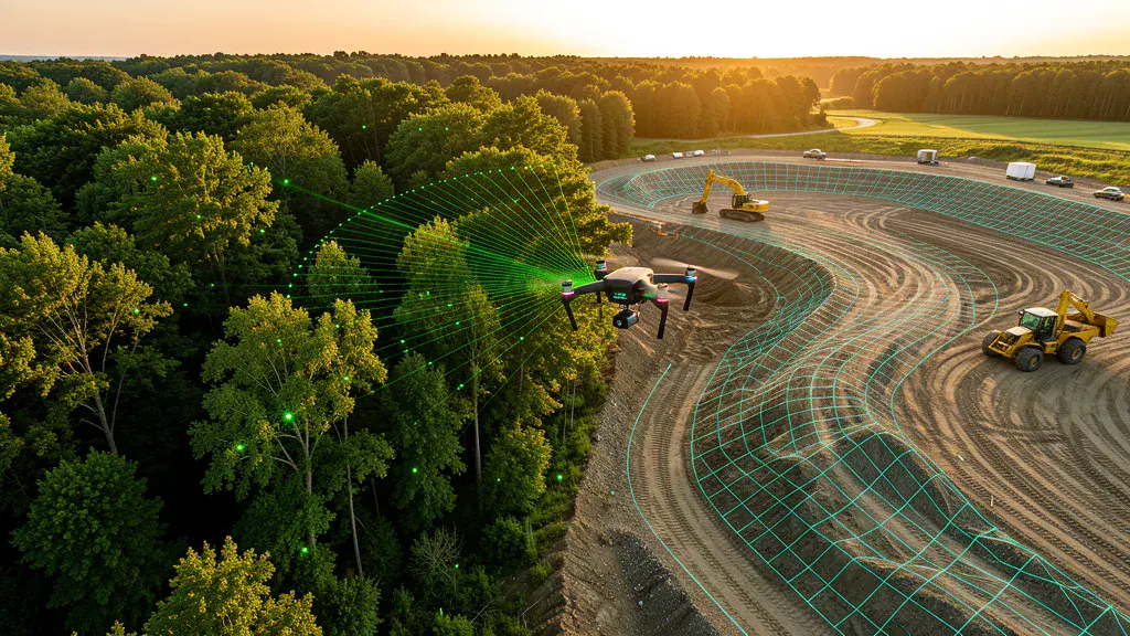 Side-by-side comparison of LiDAR point cloud and photogrammetry orthomosaic mapping outputs